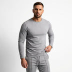 Paweł | Męski zestaw dwuczęściowy w stylu smart-casual: komplet typu lounge z długim rękawem i krojem slim-fit | Rokishi
