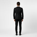 Fabian | Męski garnitur trzyczęściowy z kamizelką, elegancki komplet na formalne okazje | Rokishi | Czarny