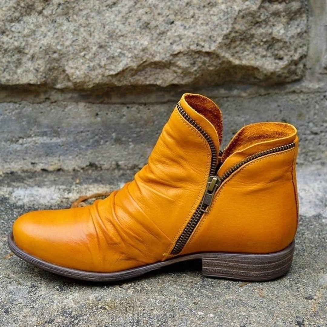 Karolina | Damskie ortopedyczne botki, wspierające buty z podeszwą żelową | Rokishi | Fioletowy