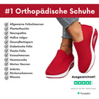 Zuzanna | Damskie buty typu slip-on z amortyzacją, ortopedyczne buty komfortowe | Rokishi | Czarny
