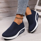 Zuzanna | Damskie buty typu slip-on z amortyzacją, ortopedyczne buty komfortowe | Rokishi | Czarny