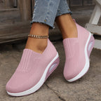 Zuzanna | Damskie buty typu slip-on z amortyzacją, ortopedyczne buty komfortowe | Rokishi | Czarny