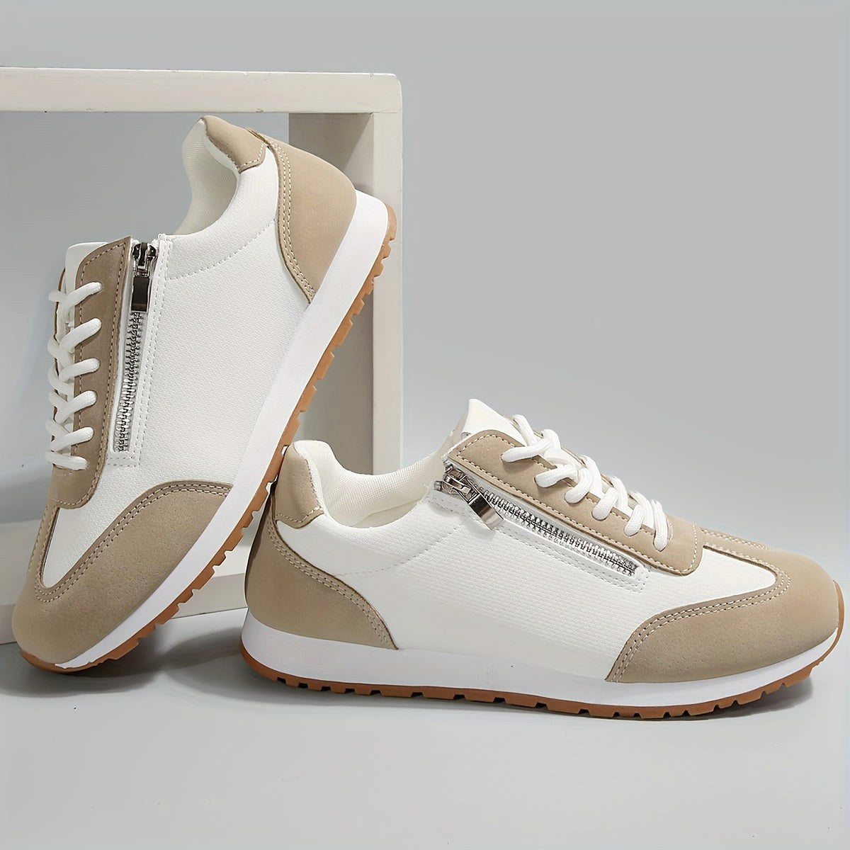 Eliza | Damskie ortopedyczne buty trekkingowe, wspierające buty slip-on | Rokishi | Beżowy