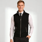 Bartosz | Męski bezrękawnik dzianinowy na zamek / kamizelka w stylu smart-casual | Rokishi