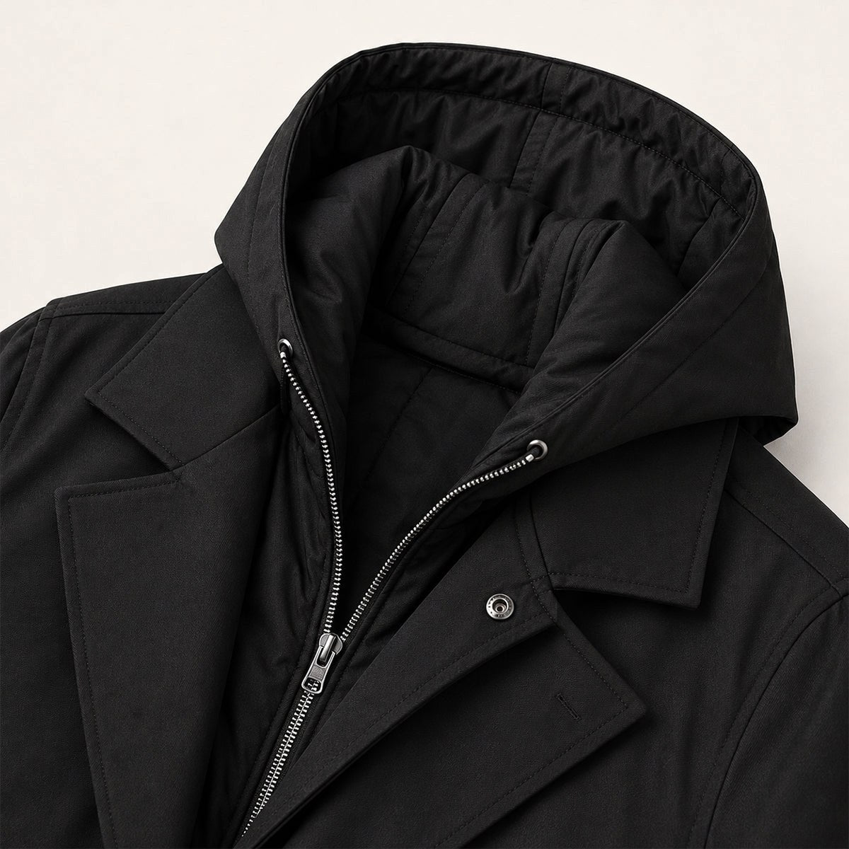 Zygmunt | Męska parka, z kapturem, wodoodporny model | Rokishi | Czarny