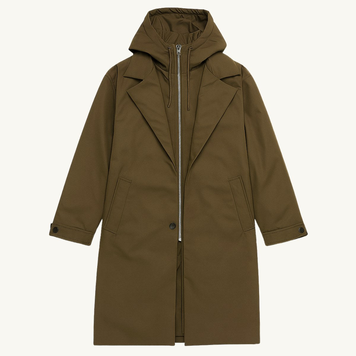 Zygmunt | Męska parka, z kapturem, wodoodporny model | Rokishi | Czarny