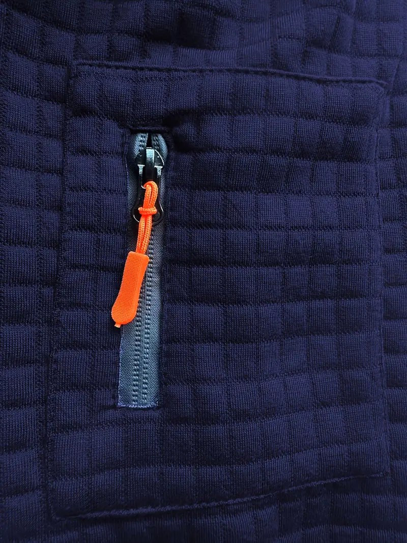 Nikodem | Męska koszulka polo z charakterystycznym kołnierzykiem i suwakiem na rękawie, elegancka koszulka polo | Rokishi | Niebieski