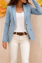 Beata | Damski taliowany blazer biurowy, dopasowany elegancki blazer | Rokishi | Czarny