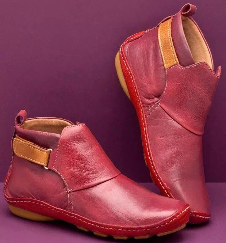 Weronika | Damskie ortopedyczne botki, wspierające buty jesienne | Rokishi | Brązowy
