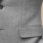 Leszek | Męska marynarka slim fit na jeden guzik, elegancki blezer | Rokishi | Szary