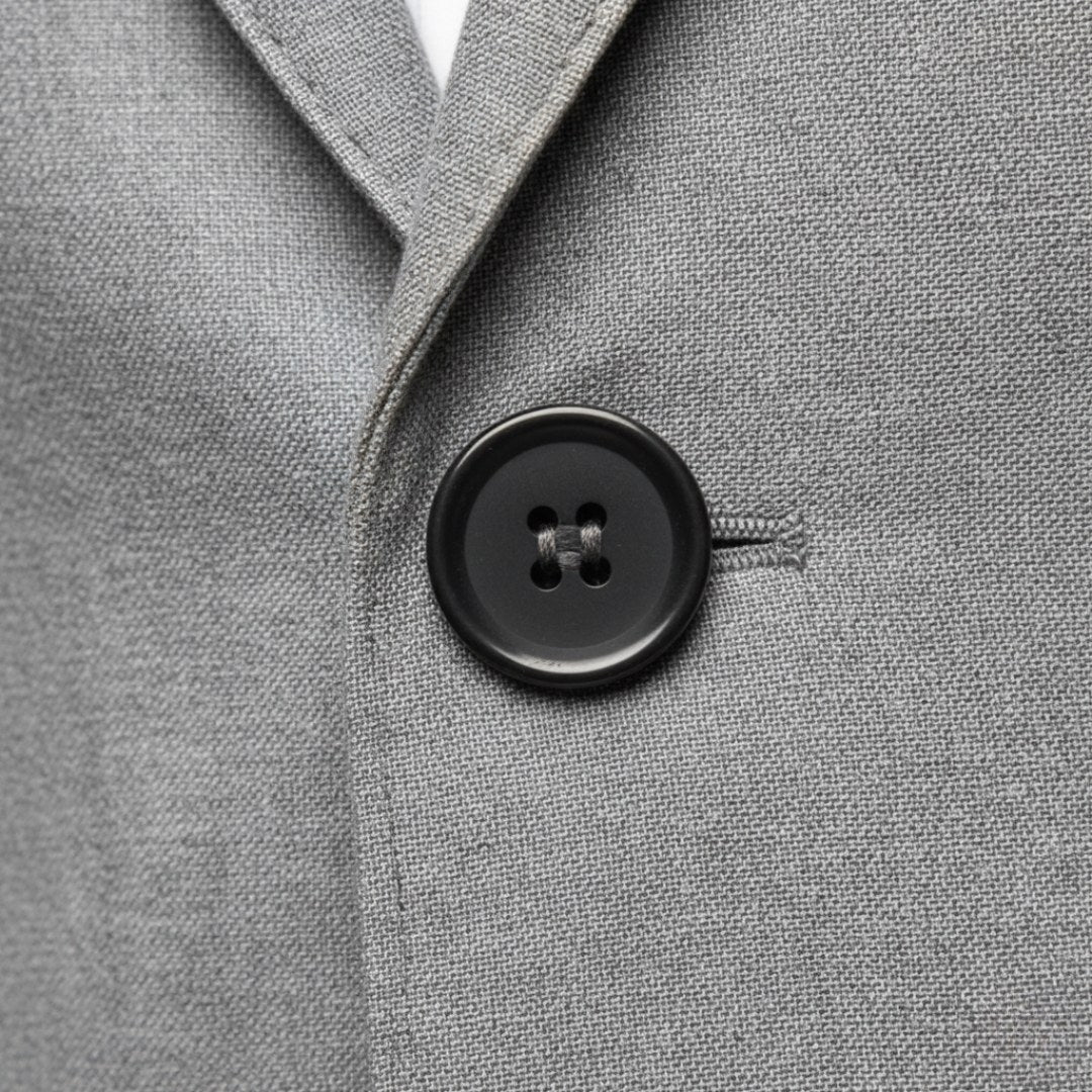 Leszek | Męska marynarka slim fit na jeden guzik, elegancki blezer | Rokishi | Szary