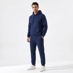 Franciszek | Męski zestaw domowy (loungewear) z kapturem, wygodny komplet dwuczęściowy | Rokishi