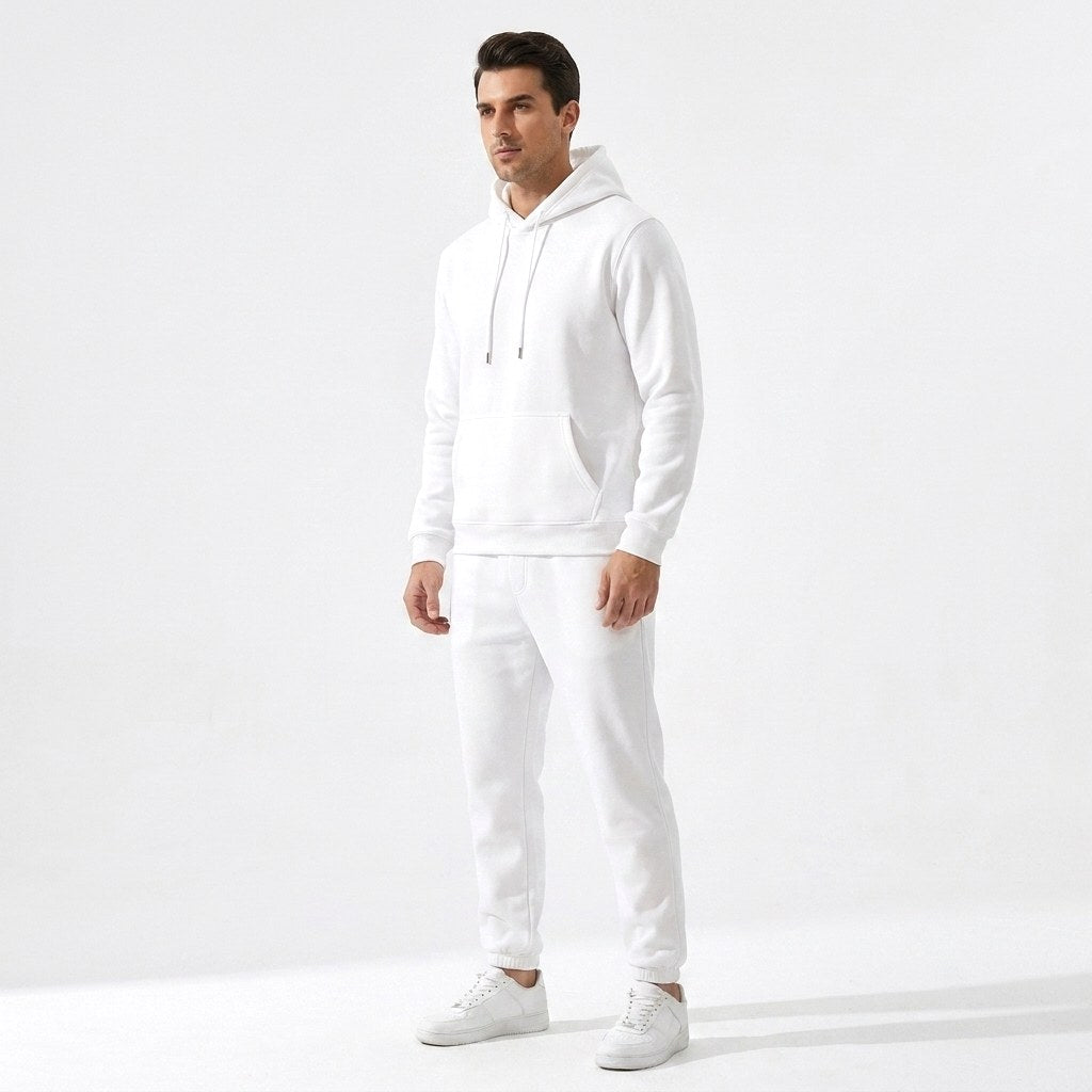 Franciszek | Męski zestaw domowy (loungewear) z kapturem, wygodny komplet dwuczęściowy | Rokishi