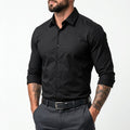 Marcel | Męska koszula typu stretch (krój slim fit), koszula biznesowa odporna na zagniecenia | Rokishi