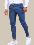 Stanisław | Męskie elastyczne chinosy o kroju skinny fit, nowoczesne, zwężane spodnie | Rokishi | Czarny