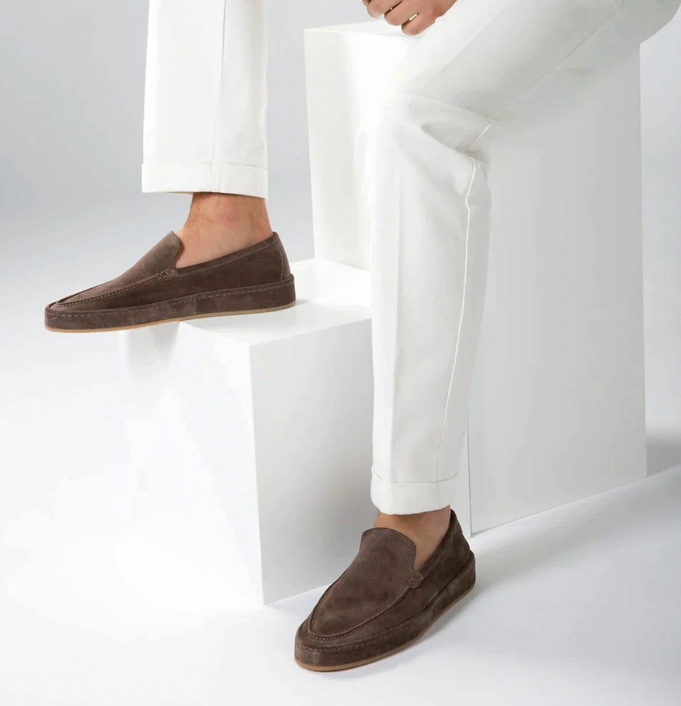 Bronisław | Męskie wsuwane buty (slippery) z amortyzowaną podeszwą, styl smart-casual | Rokishi