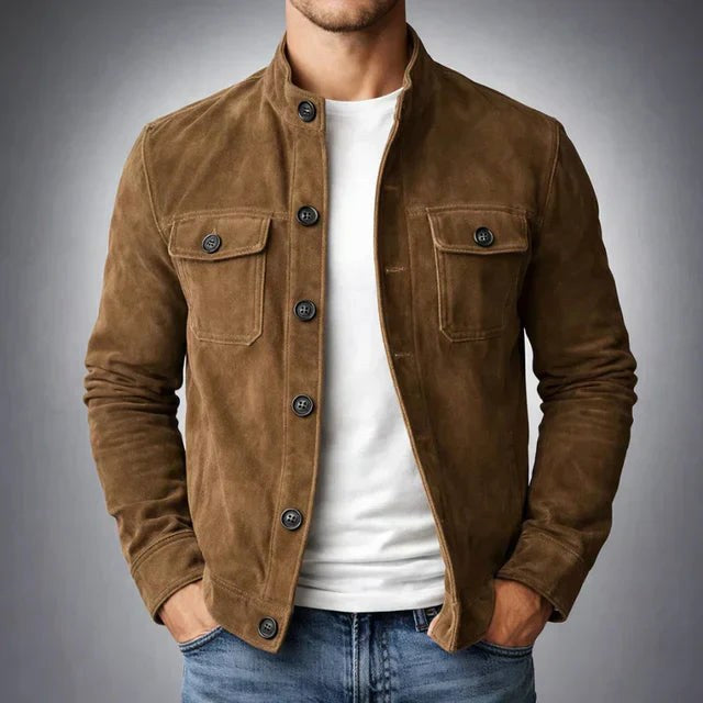 Zachariasz | Męski blazer o strukturalnym kroju, elegancka marynarka męska | Rokishi | Zielony