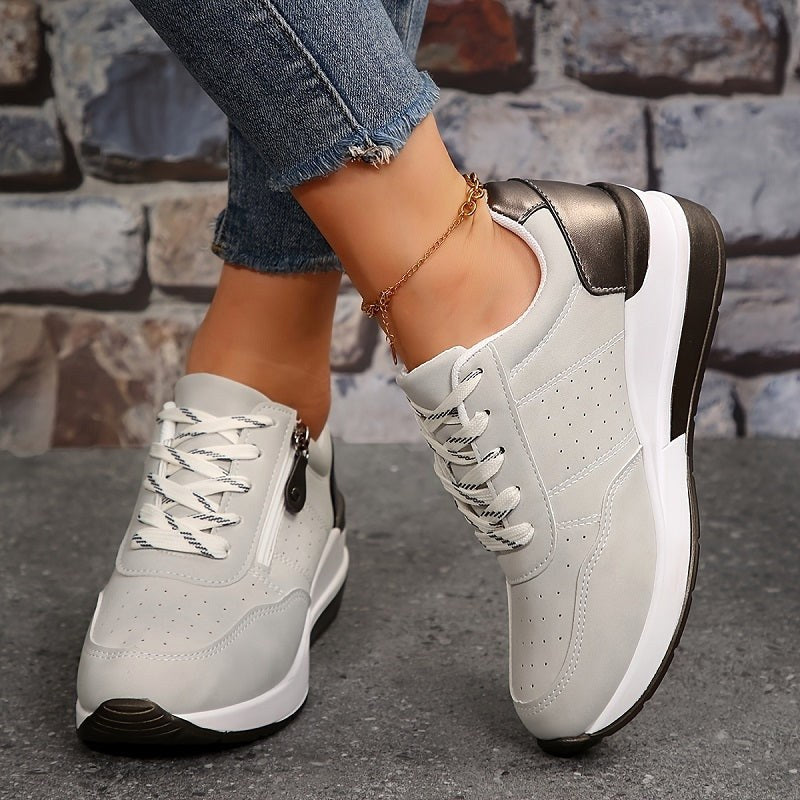 Iga | Damskie ortopedyczne sneakersy, wygodne buty slip-on | Rokishi | Niebieski