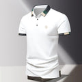 Robert | Męska koszulka polo z kontrastowym kołnierzykiem w stylu smart casual | Rokishi