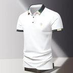 Robert | Męska koszulka polo z kontrastowym kołnierzykiem w stylu smart casual | Rokishi