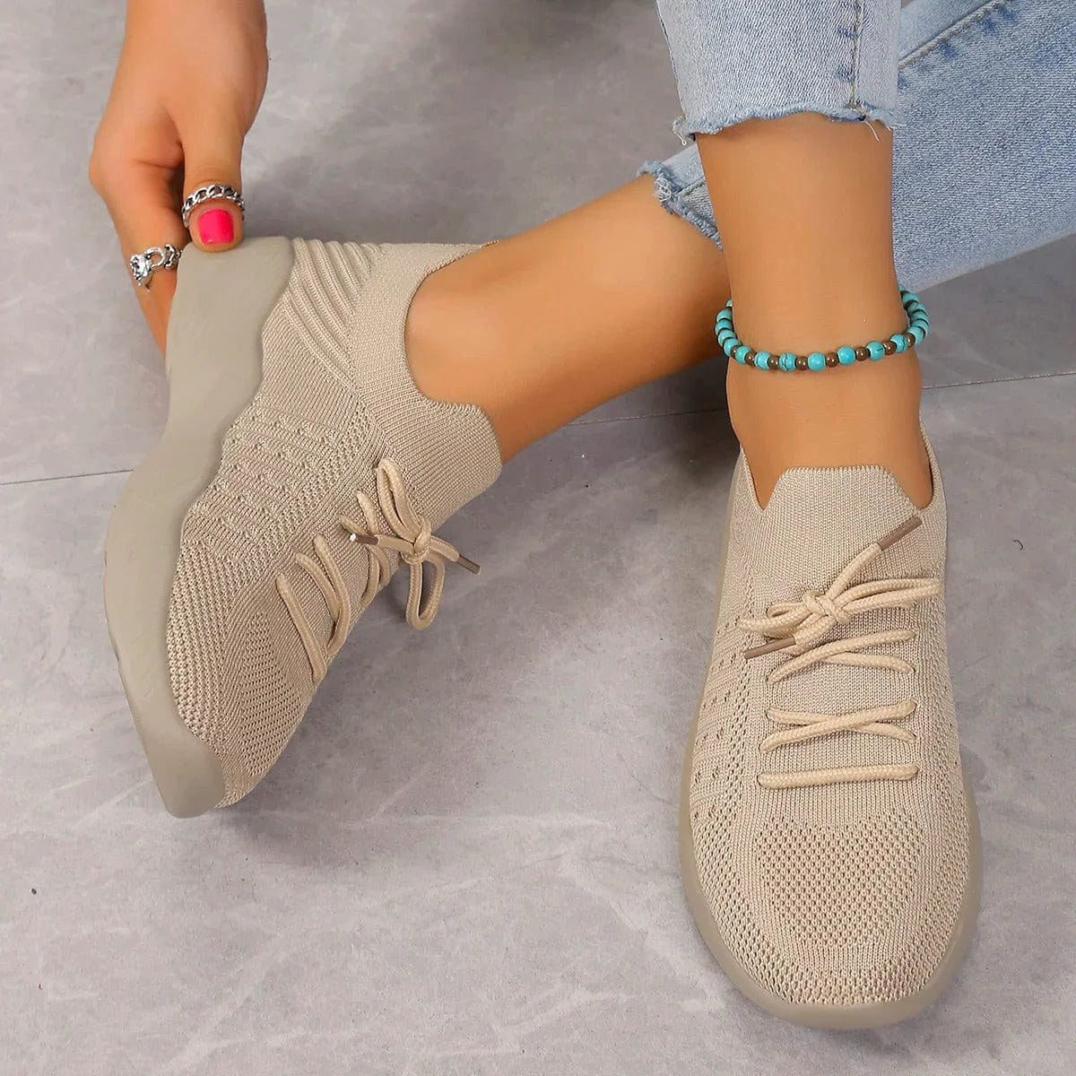 Kornelia | Damskie ortopedyczne buty typu slip-on | Rokishi | Błękitny