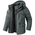 Oskar | Męska kurtka, ochrona przed wiatrem, ocieplany fason | Rokishi | Khaki