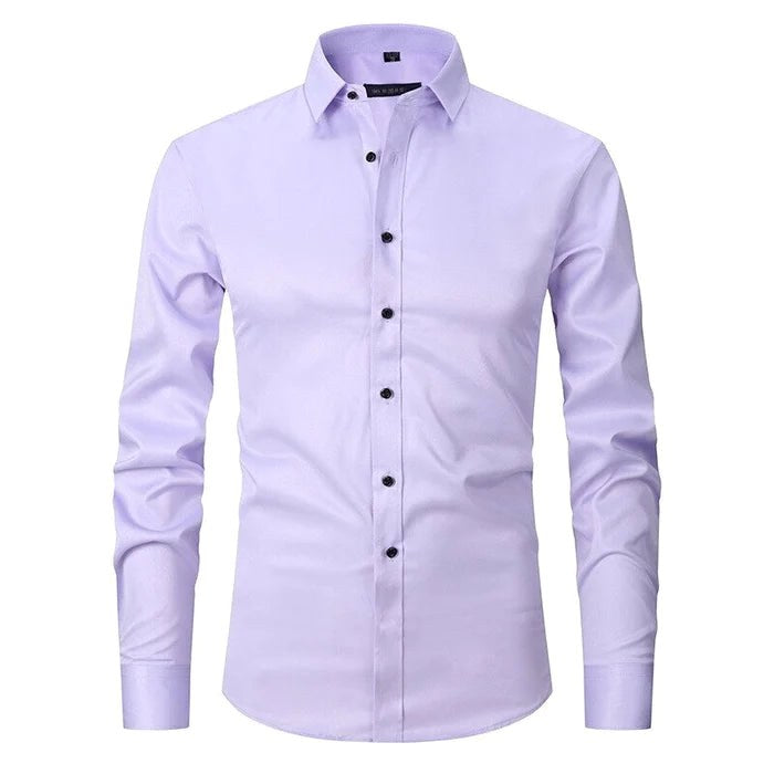 Stanisław | Męska koszula biznesowa ze stretchem, niegniotący się model w stylu smart casual | Rokishi