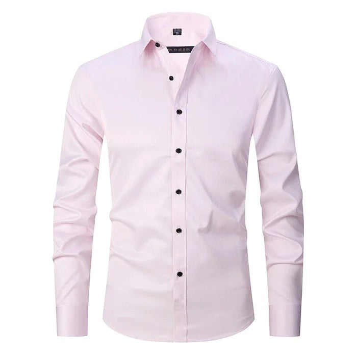 Stanisław | Męska koszula biznesowa ze stretchem, niegniotący się model w stylu smart casual | Rokishi