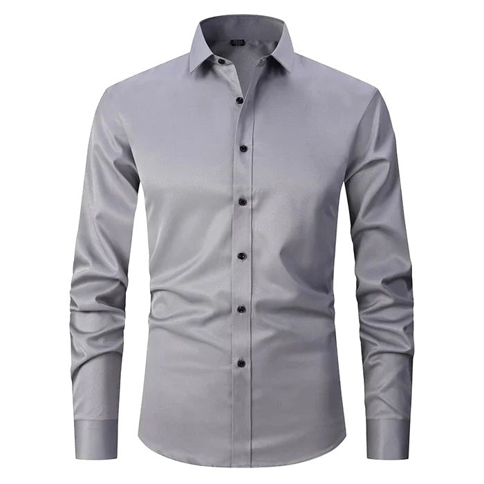 Stanisław | Męska koszula biznesowa ze stretchem, niegniotący się model w stylu smart casual | Rokishi