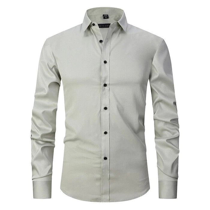Stanisław | Męska koszula biznesowa ze stretchem, niegniotący się model w stylu smart casual | Rokishi