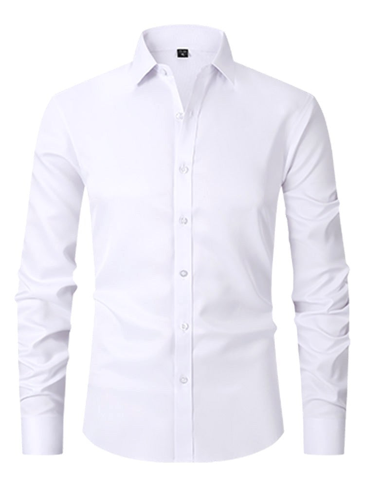Stanisław | Męska koszula biznesowa ze stretchem, niegniotący się model w stylu smart casual | Rokishi