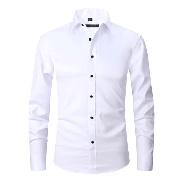Stanisław | Męska koszula biznesowa ze stretchem, niegniotący się model w stylu smart casual | Rokishi