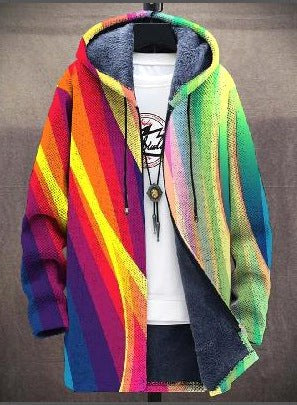 Helena | Damska kamizelka z dzianiny z artystycznym wzorem, elegancki kardigan | Rokishi | Wielokolorowy niebieski