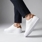 Michał | Męskie sneakersy z perforowanej skóry, oddychające obuwie w stylu smart-casual | Rokishi