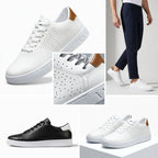 Michał | Męskie sneakersy z perforowanej skóry, oddychające obuwie w stylu smart-casual | Rokishi