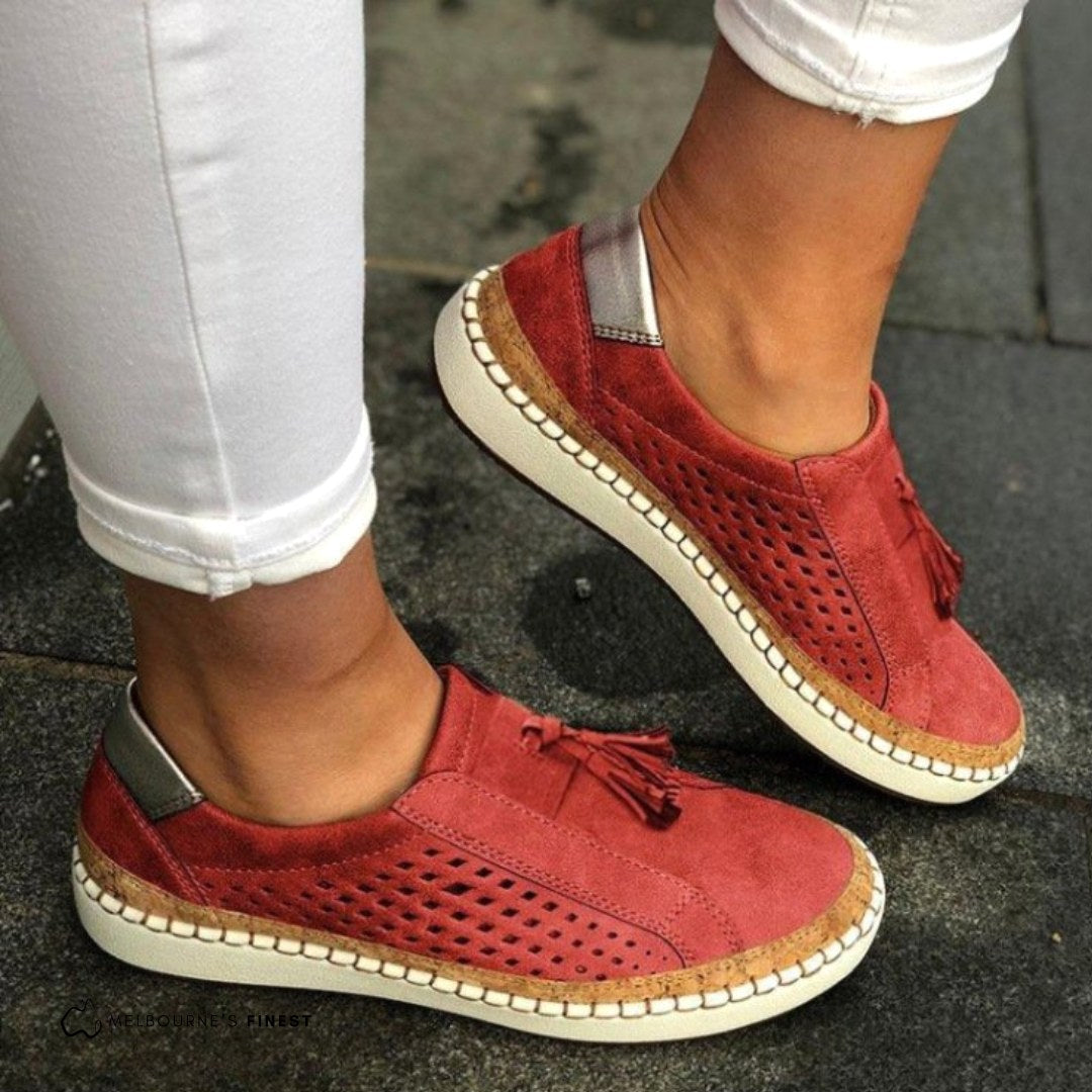 Róża | Damskie ortopedyczne buty slip-on, przewiewne buty komfortowe | Rokishi | Zielony