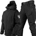 Paweł | Męski zestaw outdoorowy: kurtka softshell z kapturem i spodnie taktyczne | Rokishi