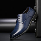 Norbert | Klasyczne męskie buty skórzane sznurowane, eleganckie oksfordy | Rokishi
