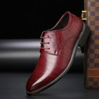Norbert | Klasyczne męskie buty skórzane sznurowane, eleganckie oksfordy | Rokishi