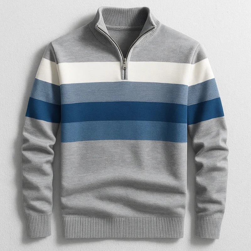 Fabian | Męski sweter, z domieszką wełny | Rokishi | Granatowy