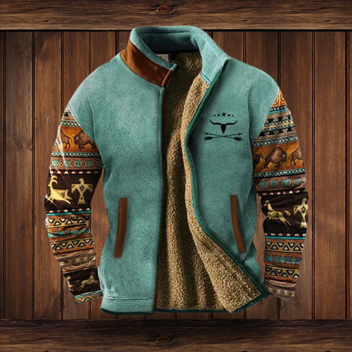 Albert | Męska kurtka polarowa Merino, funkcjonalna kurtka outdoorowa | Rokishi | Brązowy 2
