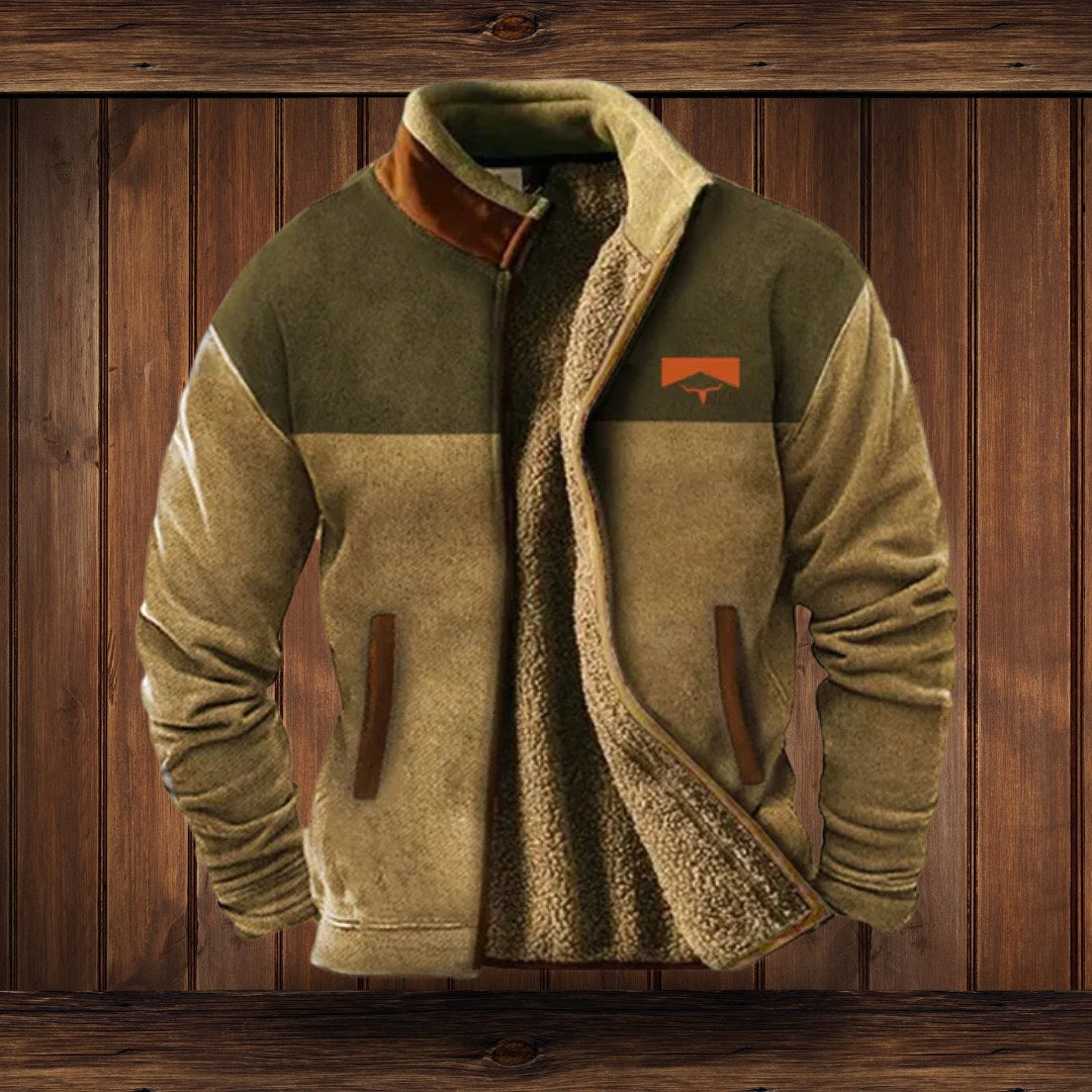 Albert | Męska kurtka polarowa Merino, funkcjonalna kurtka outdoorowa | Rokishi | Brązowy 2