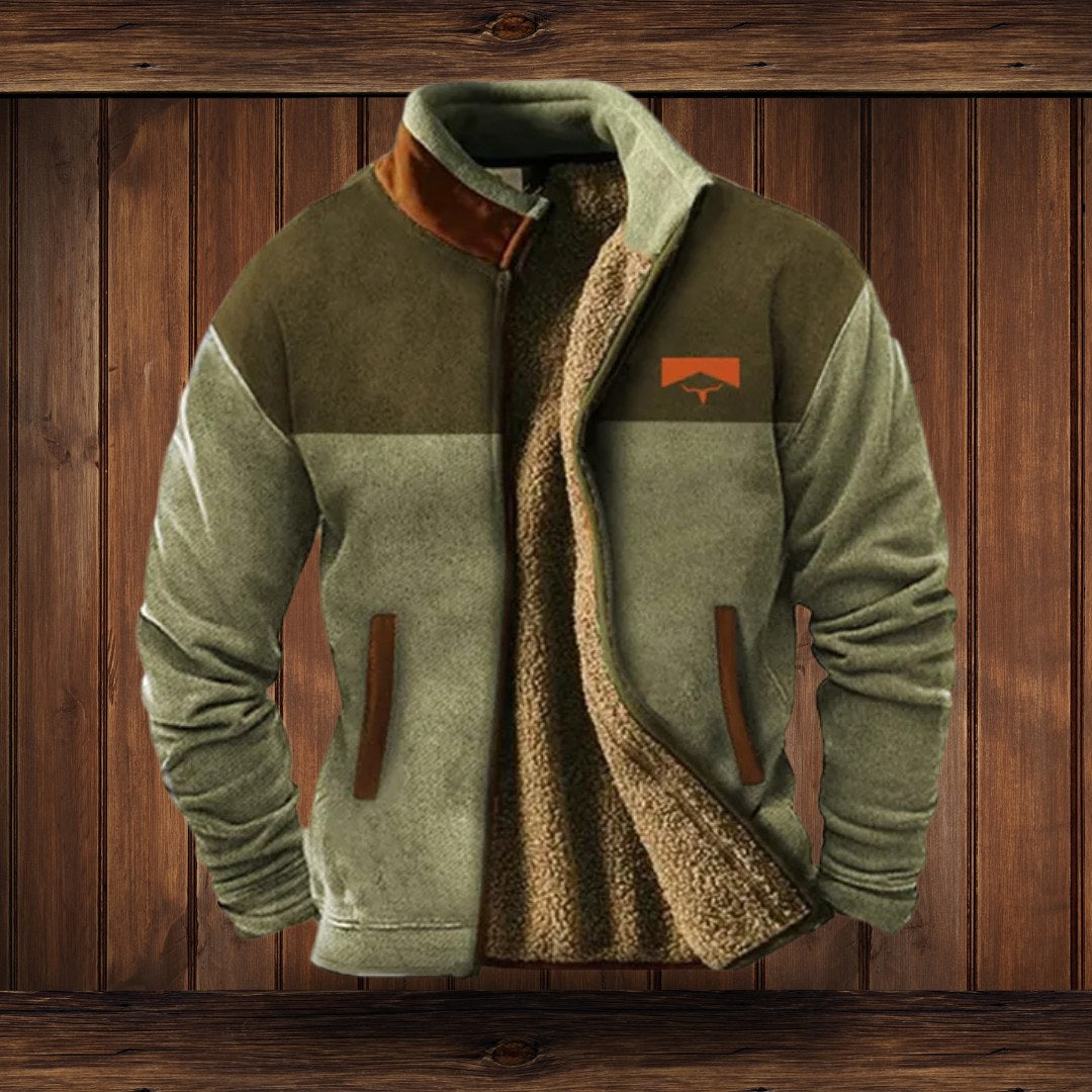 Albert | Męska kurtka polarowa Merino, funkcjonalna kurtka outdoorowa | Rokishi | Brązowy 2