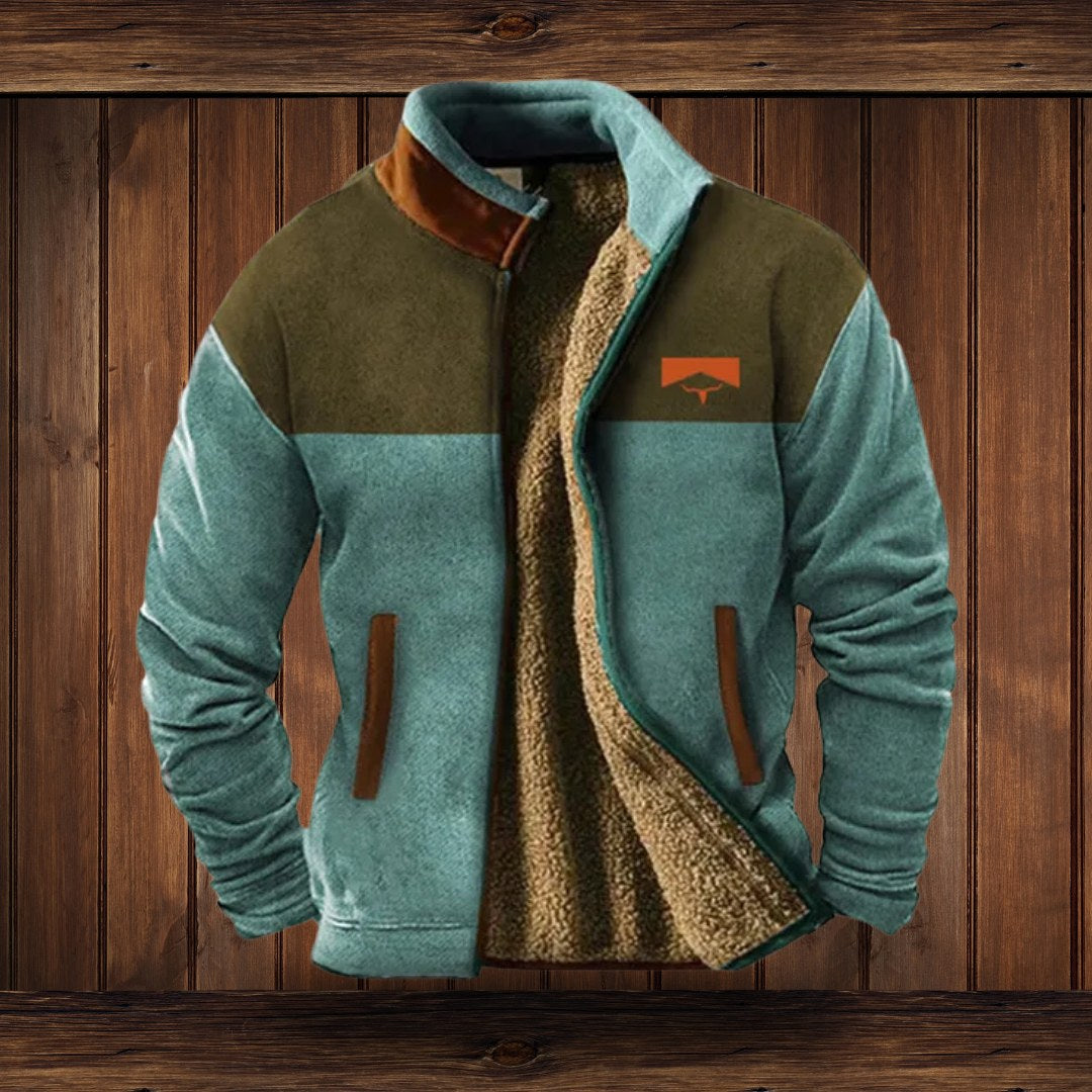 Albert | Męska kurtka polarowa Merino, funkcjonalna kurtka outdoorowa | Rokishi | Brązowy 2