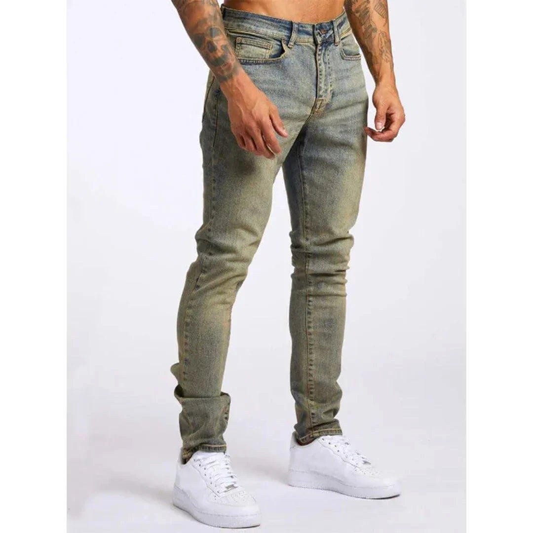 Patryk | Męskie jeansy slim fit, nowoczesne jeansy z elastycznego denimu | Rokishi