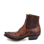 Maciej | Męskie kowbojki w stylu vintage z haftem, buty westernowe | Rokishi | Czarny