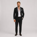 Roch | Męski garnitur lniany o kroju slim fit, zestaw dwuczęściowy, taliowany fason | Rokishi