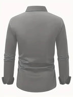 Teodor | Męska koszula biznesowa slim fit, klasyczna koszula z długim rękawem | Rokishi