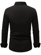 Teodor | Męska koszula biznesowa slim fit, klasyczna koszula z długim rękawem | Rokishi