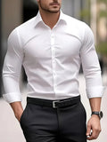 Teodor | Męska koszula biznesowa slim fit, klasyczna koszula z długim rękawem | Rokishi